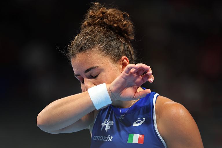 BJK Cup: tutta la delusione di Jasmine Paolini (foto Getty Images)