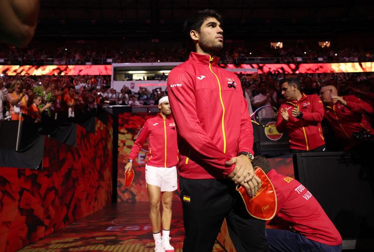 Carlos Alcaraz in Coppa Davis (Getty Images)