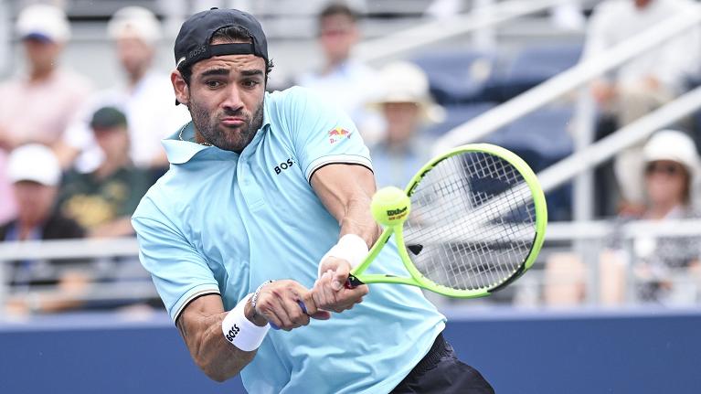 Matteo Berrettini in azione allo US Open (Getty Images)
