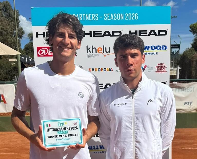 Premiazione per il vincitore del singolare maschile di Pula 3 Alexander Weis (foto Burruni)