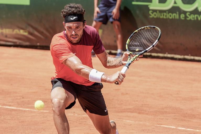 Marco Cecchinato in azione  (foto Peluso)