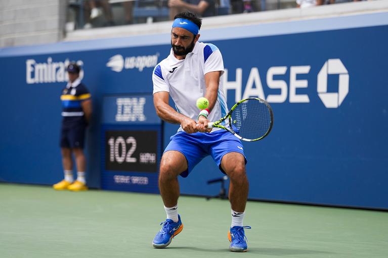 Lorenzo Giustino in azione (Foto USTA)