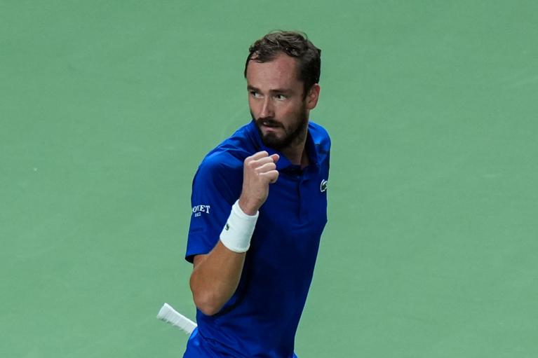 Il pugno di Daniil Medvedev (Getty Images)