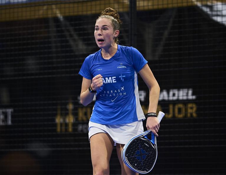 Un'esultanza di Giulia Dal Pozzo (Foto Premier Padel)