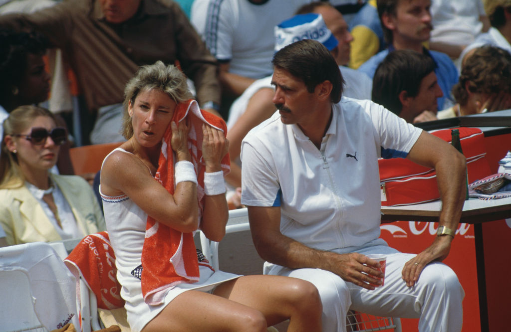 Chris Evert in Fed Cup a Praga nel 1986