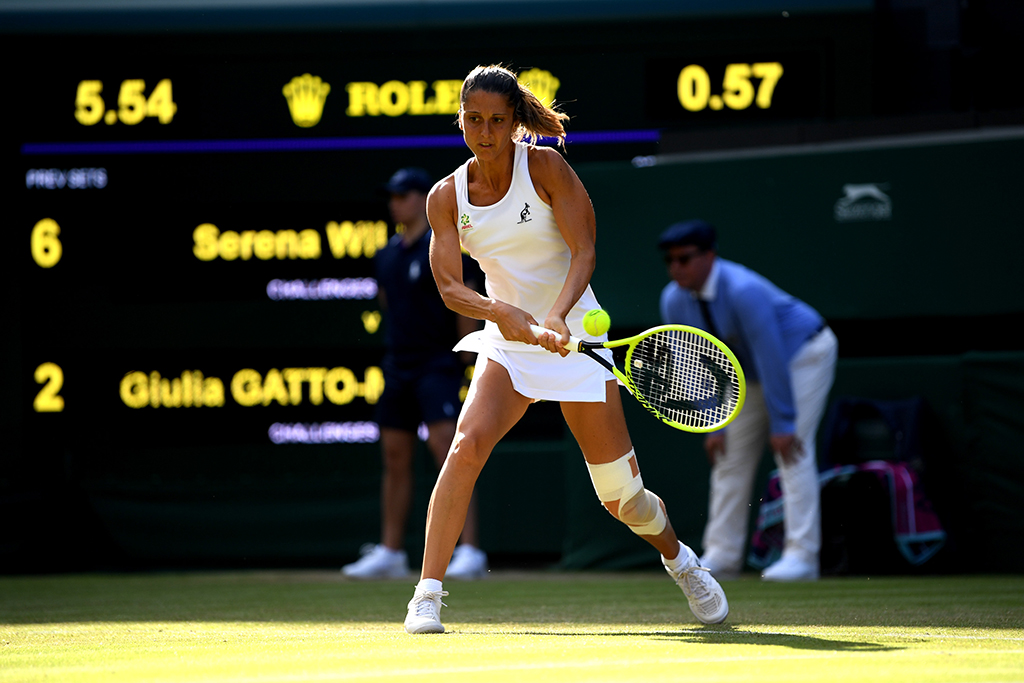 Giulia Gatto-Monticone a Wimbledon, contro Serena Williams