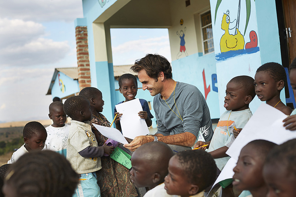 Roger Federer in Malawi