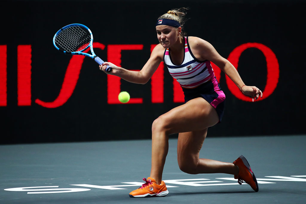 Sofia Kenin alle Wta Finals, nel match perso contro la Svitolina.