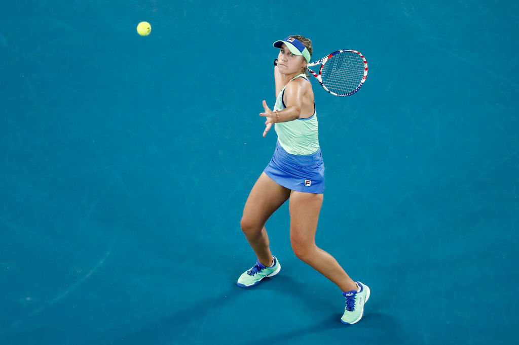 Sofia Kenin durante la finale a Melbourne 2020