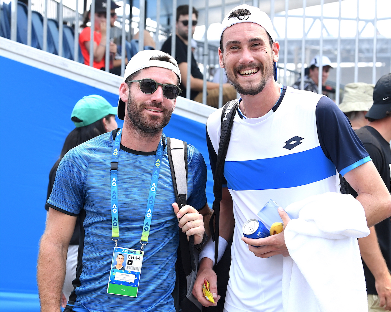 Australian Open 2020: Gianluca Mager e coach Flavio Cipolla