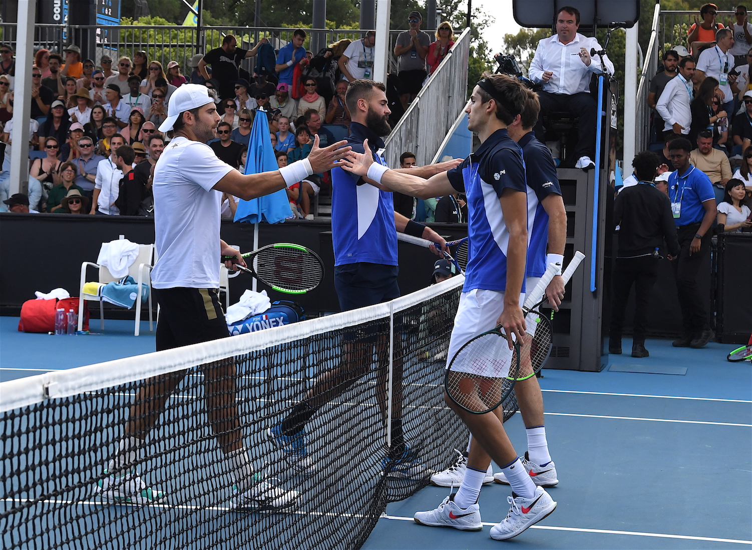 Australian Open 2020: Simone Bolelli e Benoit Paire con Pierre-Hugues Herbert e Nicolas Mahut