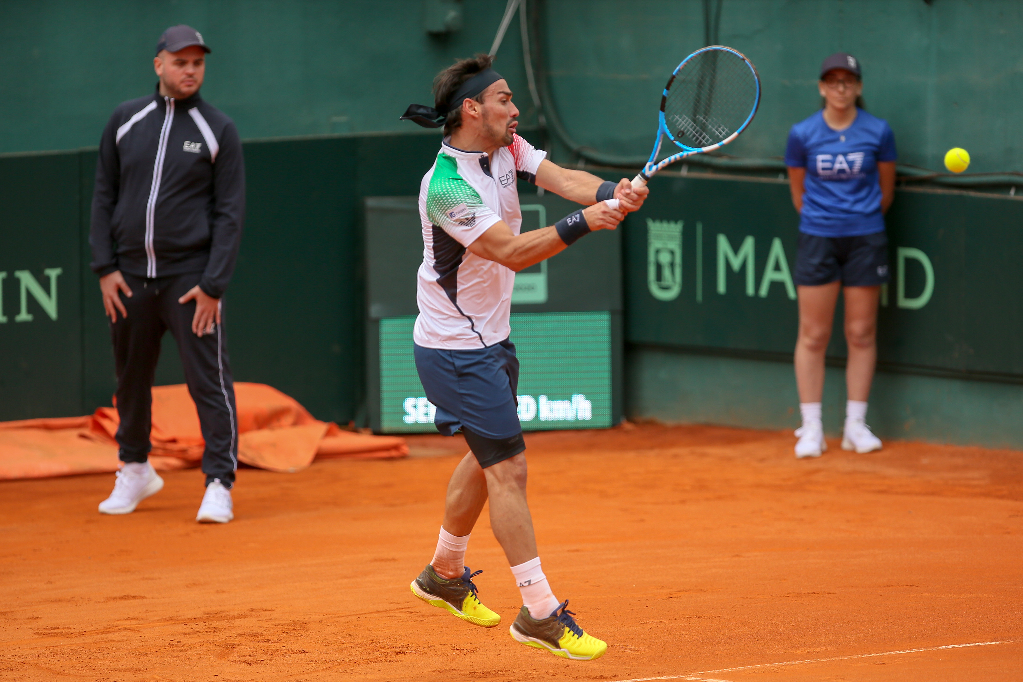 Fabio Fognini colpisce in volo (foto Sposito)