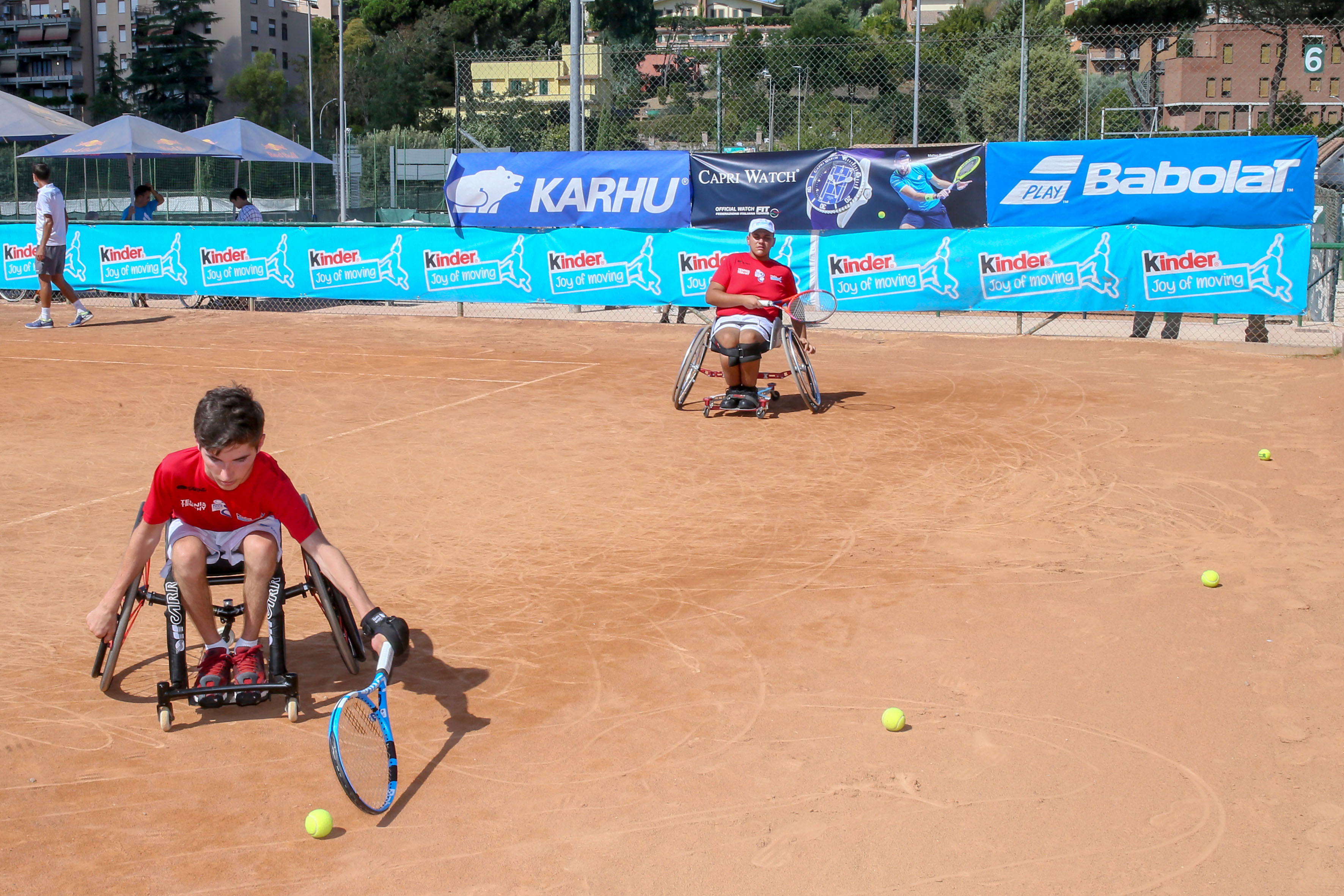 Le immagini del Junior Wheelchair Tennis Trophy FIT Kinder in scena sulla terra rossa di Roma 