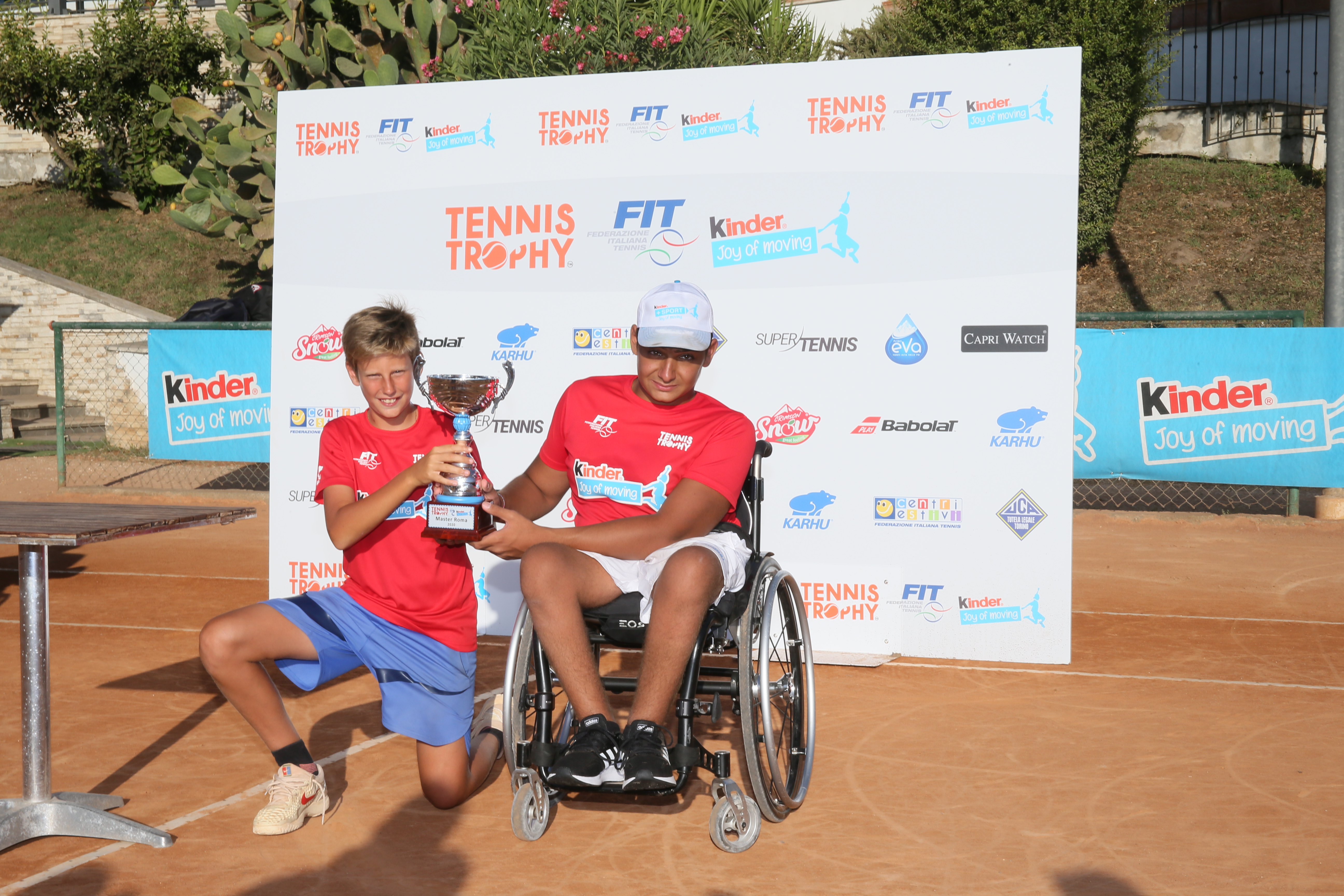 Le immagini del Junior Wheelchair Tennis Trophy FIT Kinder in scena sulla terra rossa di Roma 