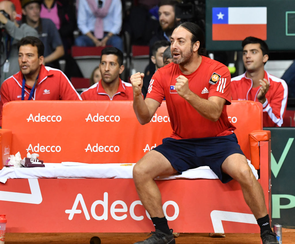 Nicolas Massu in panchina col Cile