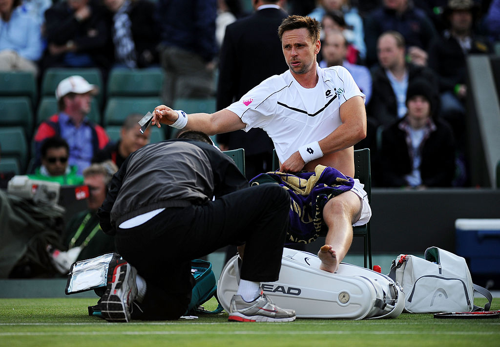 Robin Soderling alle prese con uno dei tanti infortuni