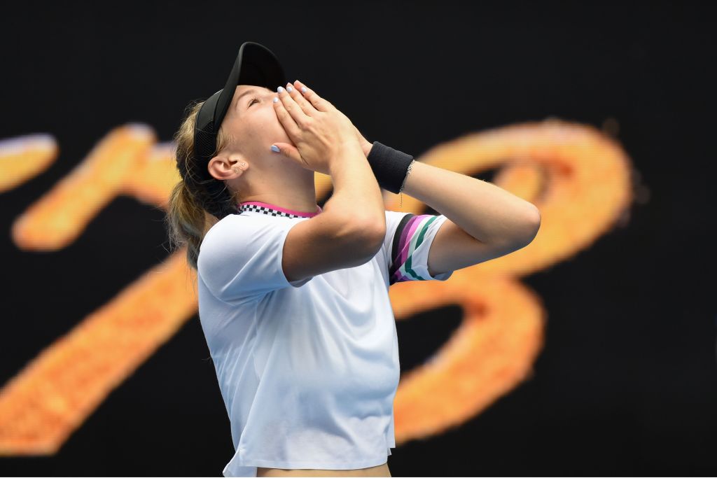 Amanda Anisimova in azione agli Australian Open 2019