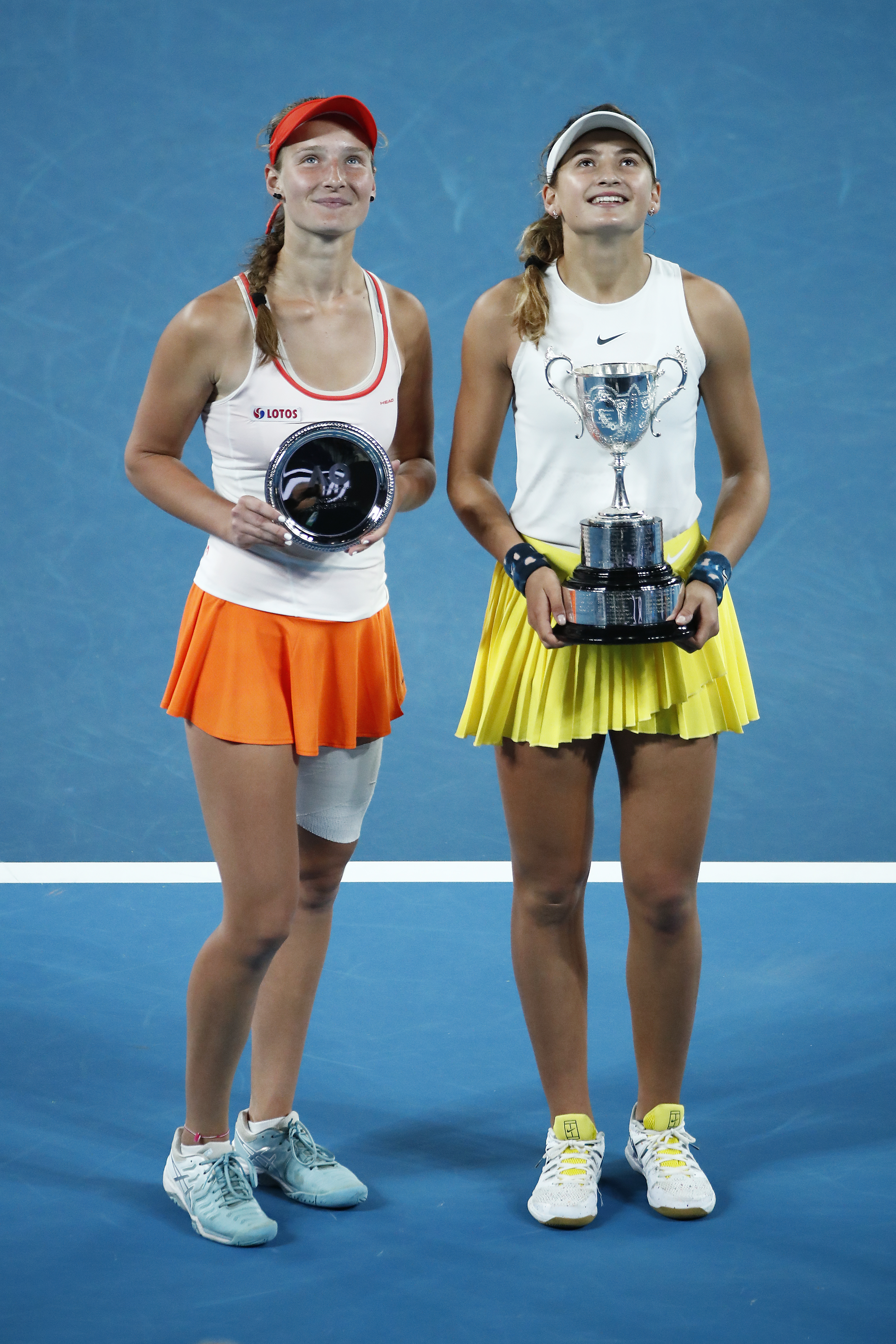 La premiazione femminile con Kasintseva, a destra, e Baszak