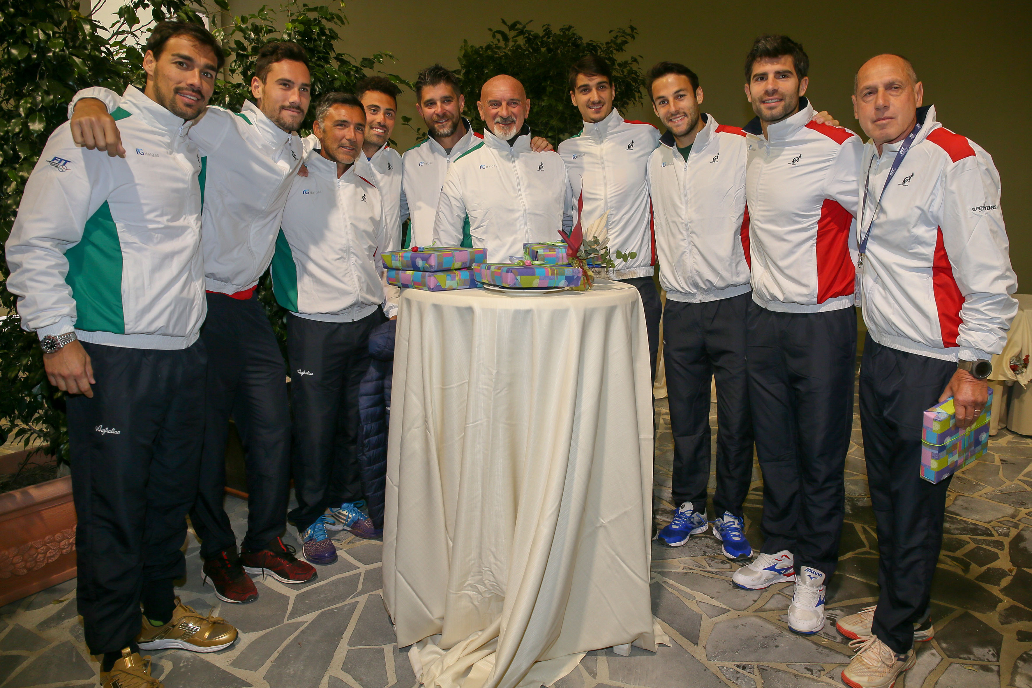 La squadra azzurra di Coppa Davis a Cagliari