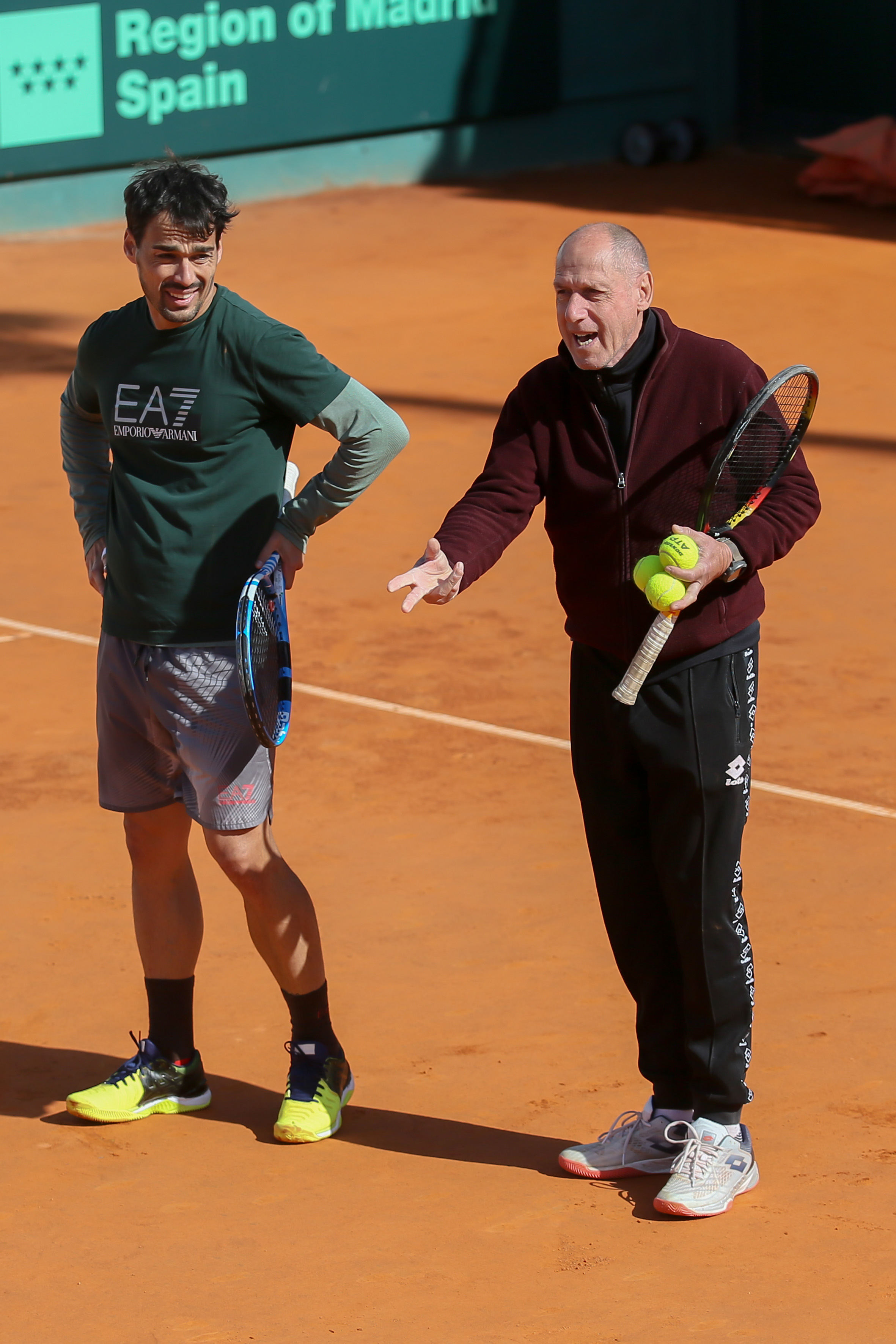 Fabio Fognini con Corrado Barazzutti (foto Sposito)