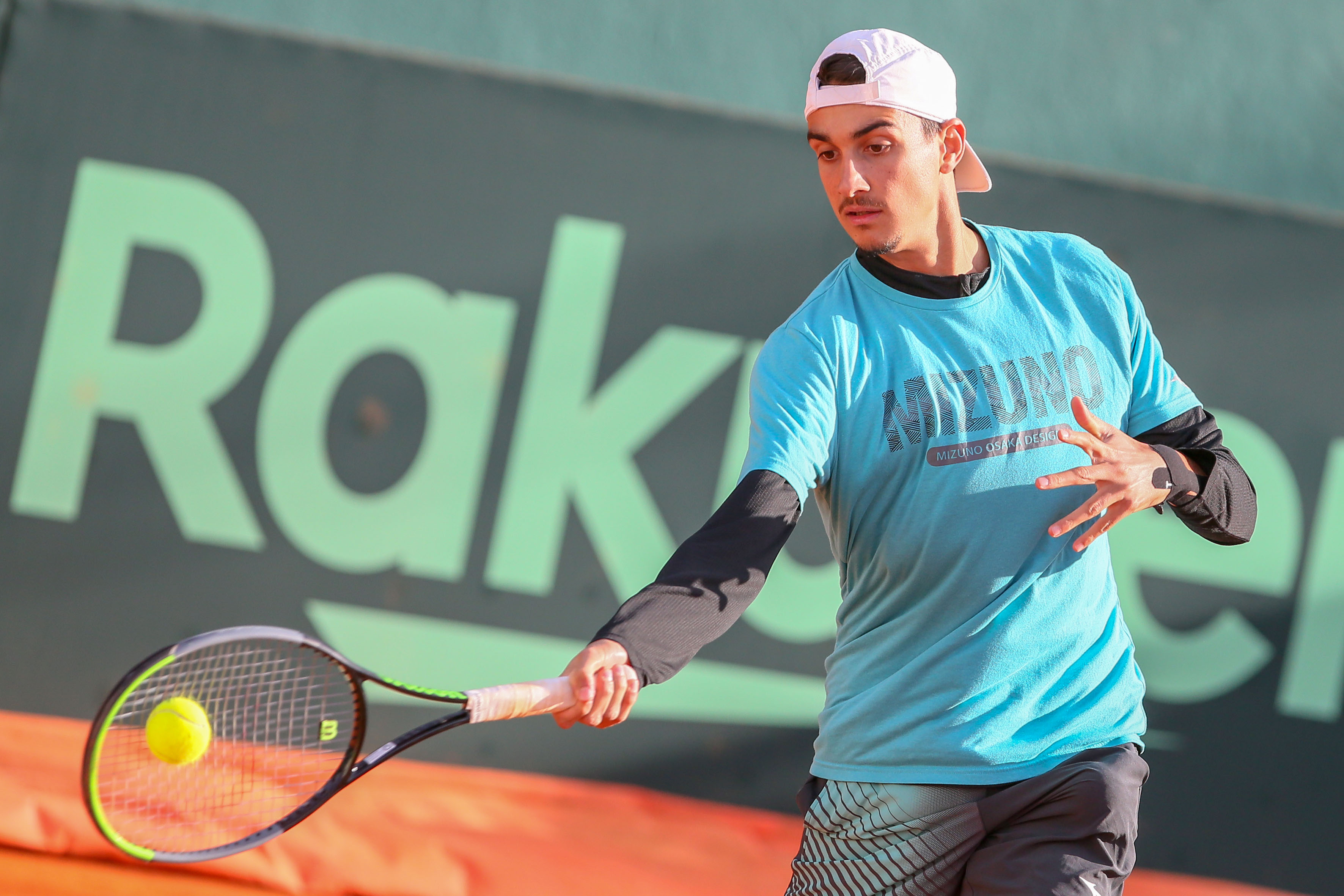 Lorenzo Sonego in allenamento (foto Sposito)