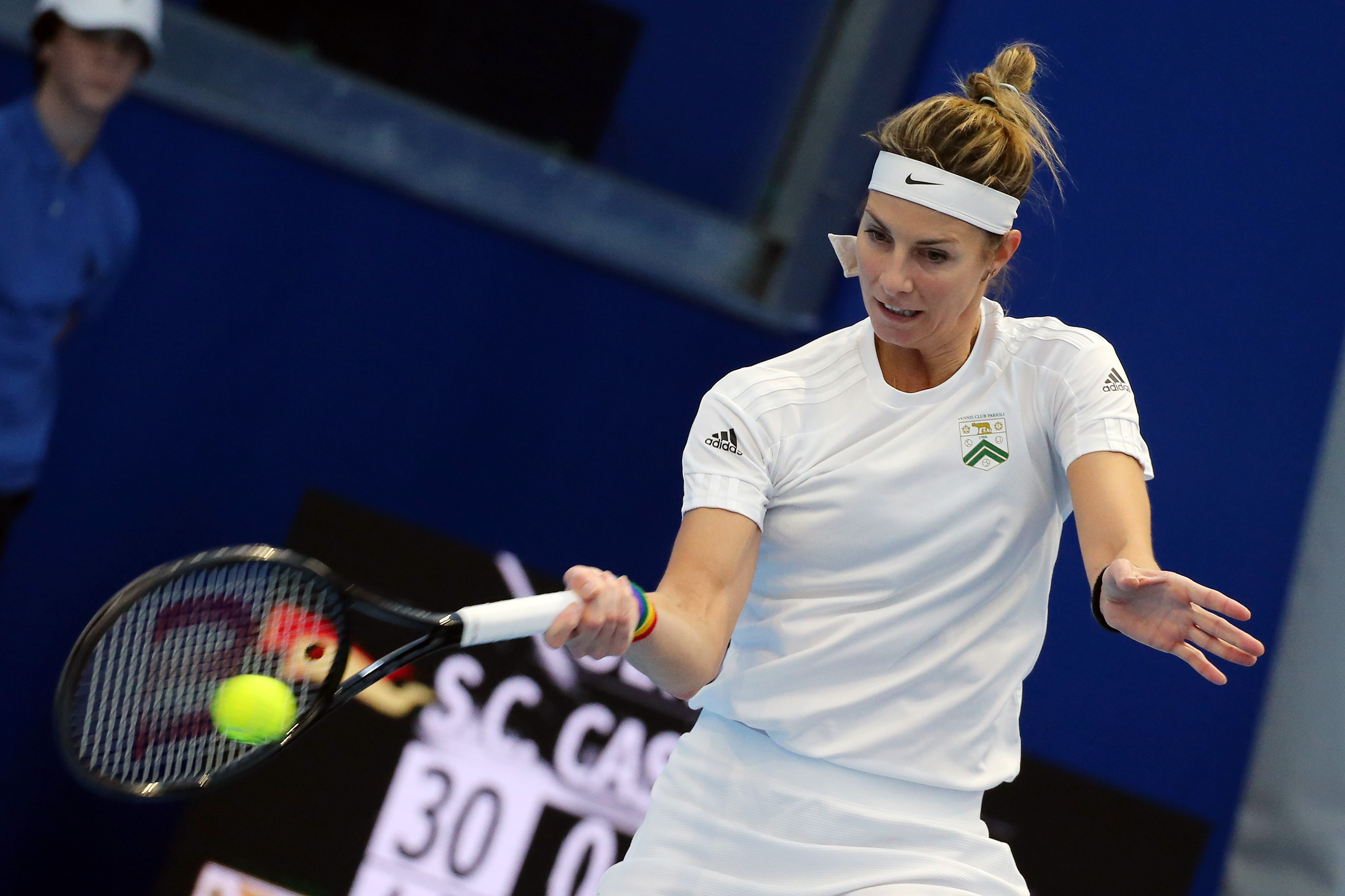 Mandy Minella in campo per il TC Parioli durante le finali di Serie A1 femminile (foto Sposito)