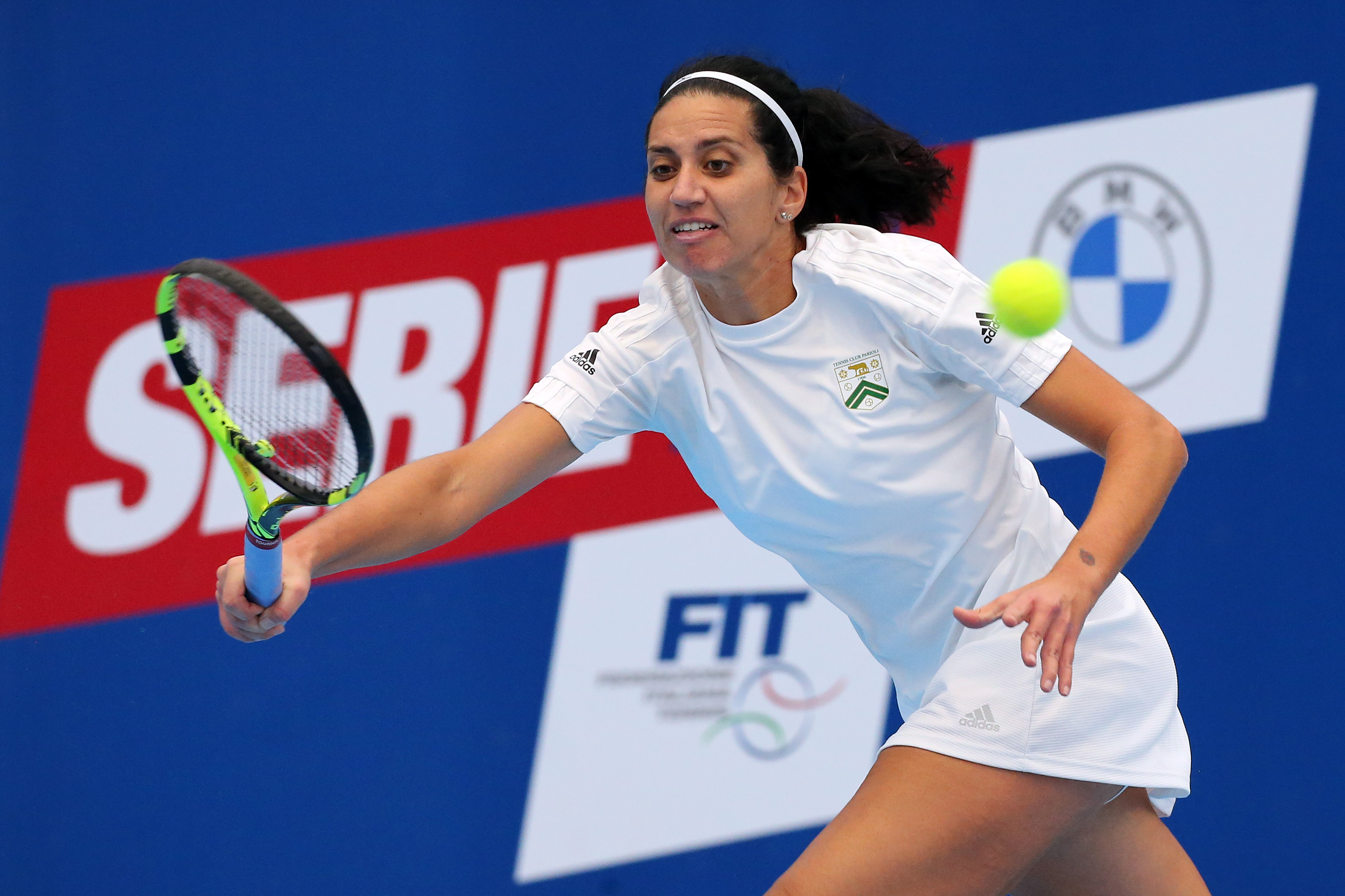 Martina Di Giuseppe con la maglia del Tc Parioli alle finali di Serie A1 ha giocato l'ultimo match della carriera (foto Sposito)