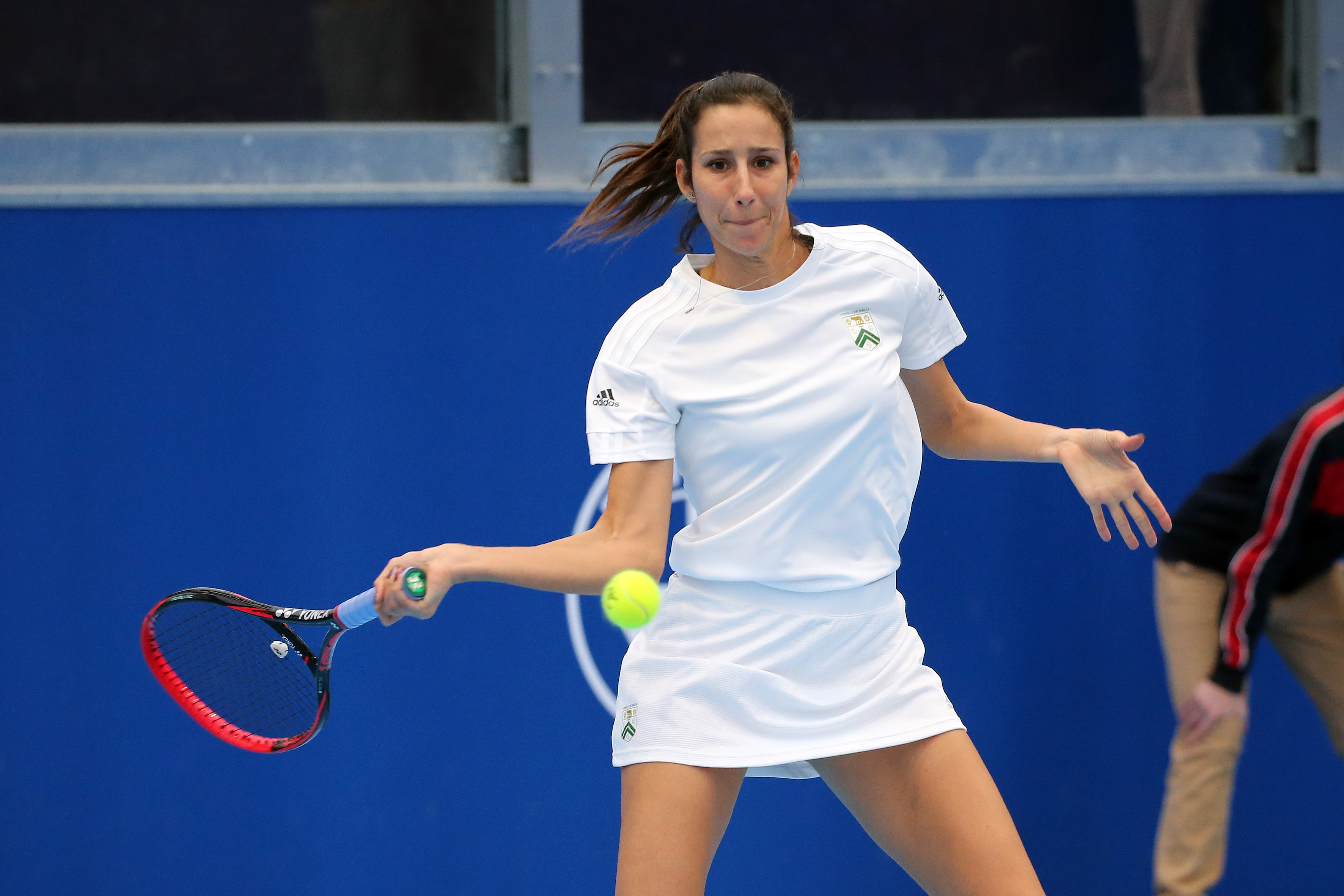 Nastassja Burnett in campo per il TC Parioli durante le finali di Serie A1 femminile (foto Sposito)