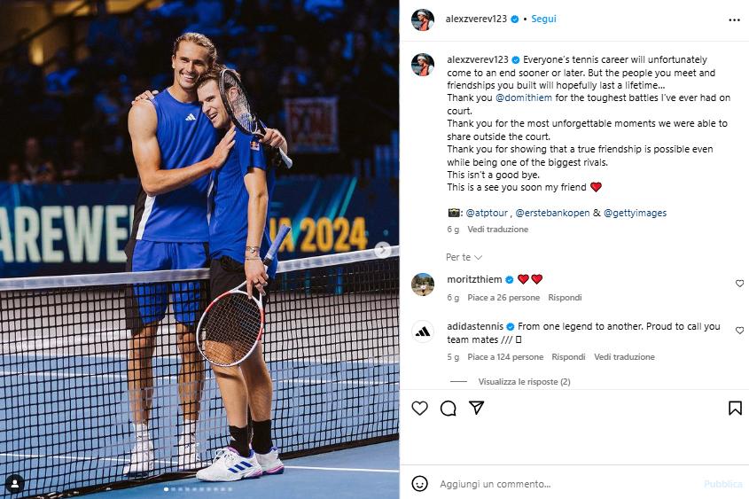 Visti dai social: l’amico Zverev e il flipper di baby Musetti