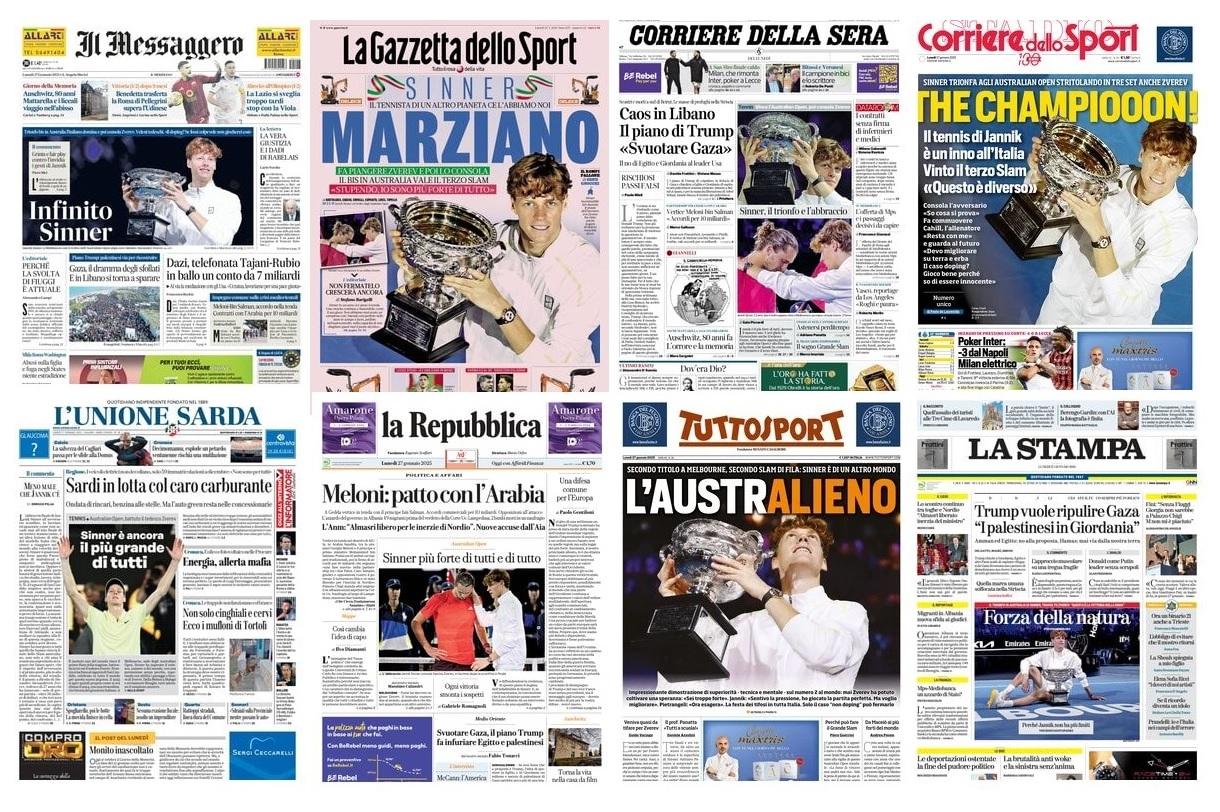 Jannik, un trionfo da prima pagina!