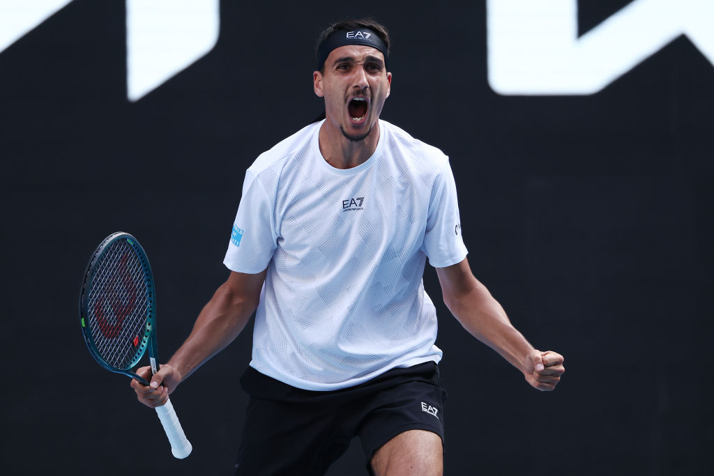 Tutta la gioia di Lorenzo Sonego (foto Getty Images)