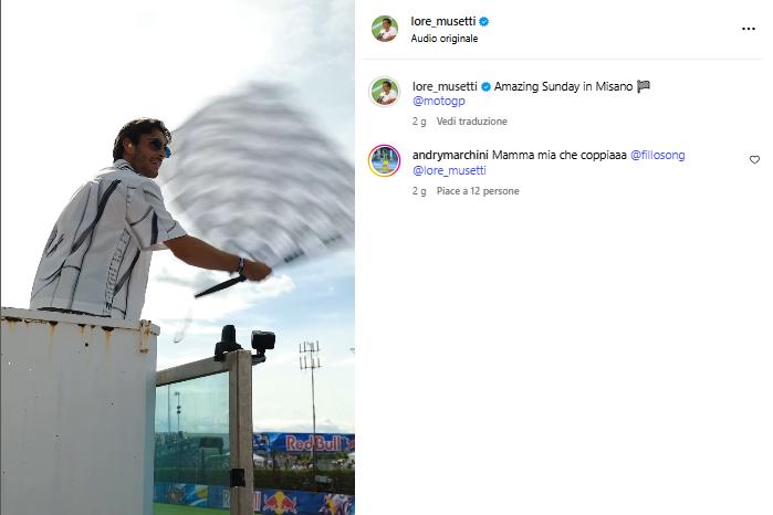 Visti dai social: Musetti sbandieratore e prof. Paolini