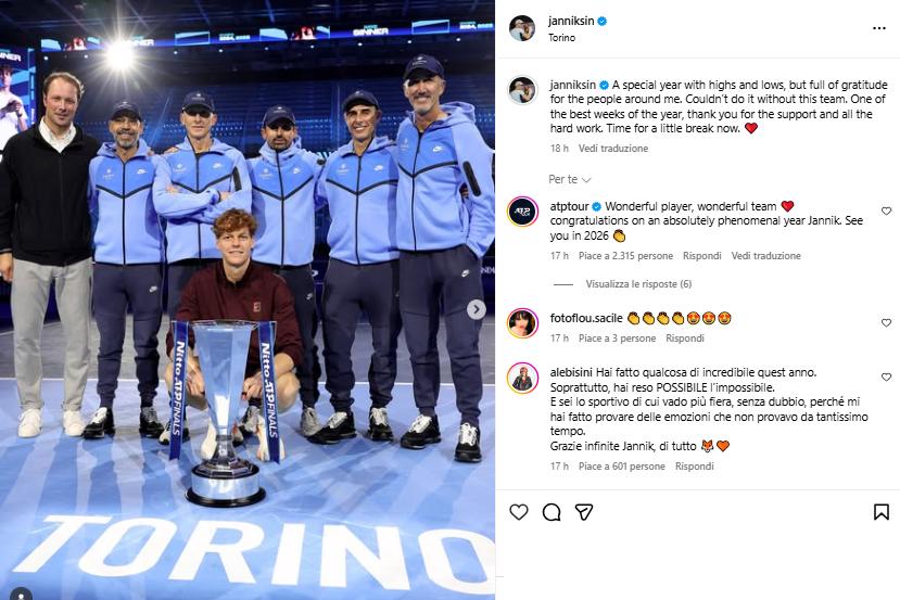 Visti dai social: Sinner Winner e la collezione di Carlitos