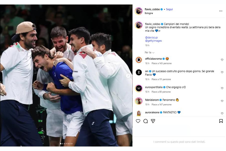 Visti dai social: una settimana da Cobolli e la nuova Williams