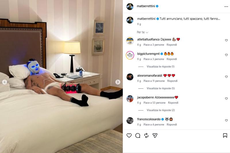 Visti dai social: Berrettini bionico e Kostyuk come Buse