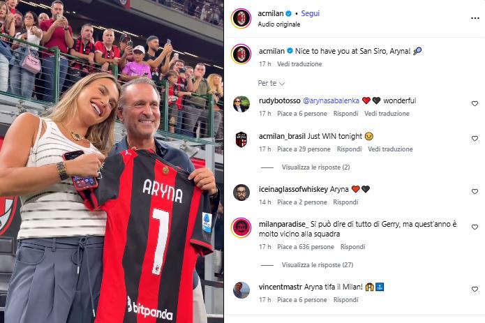 Visti dai social: Aryna a San Siro e il sogno (realizzato) di Jodar