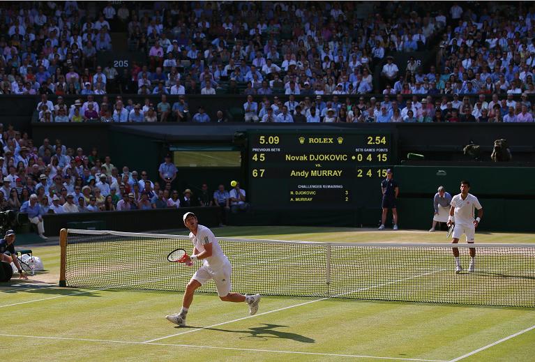 Murray e Djokovic in campo per la finale di Wimbledon 2013