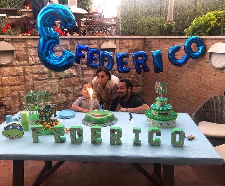  Il terzo compleanno di Federico dal profilo twitter di Fabio Fognini