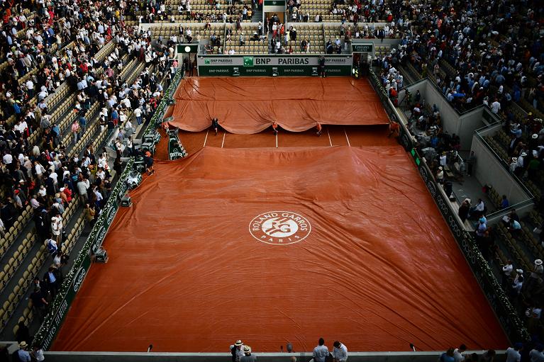 La pioggia al Roland Garros