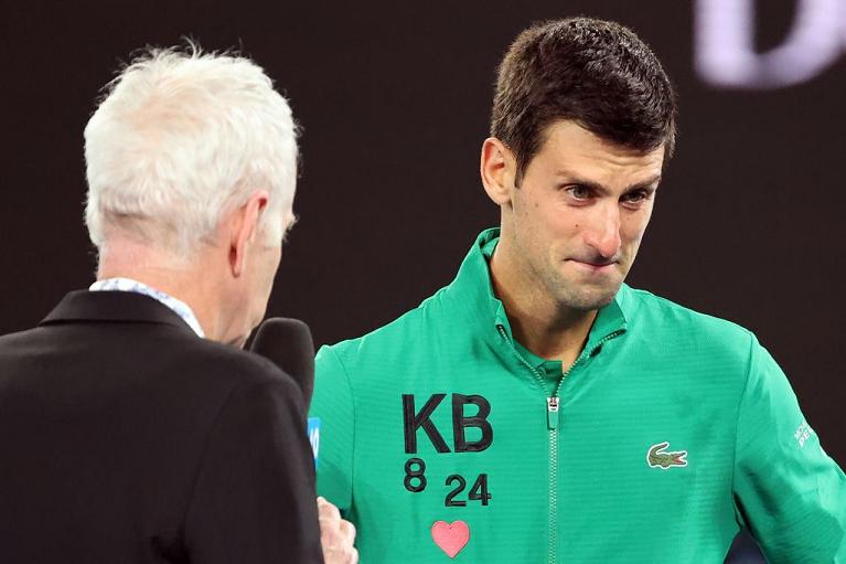 Djokovic si commuove ricordando la morte dell'amico Kobe Bryant