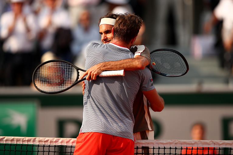 Federer abbraccia Wawrinka