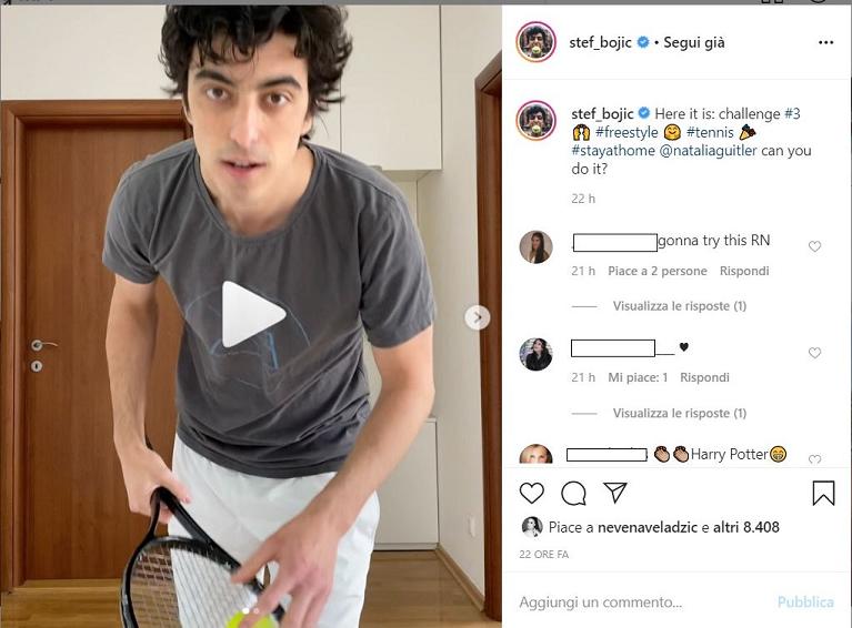 Stefan Bojic lancia il suo challenge su Instagram