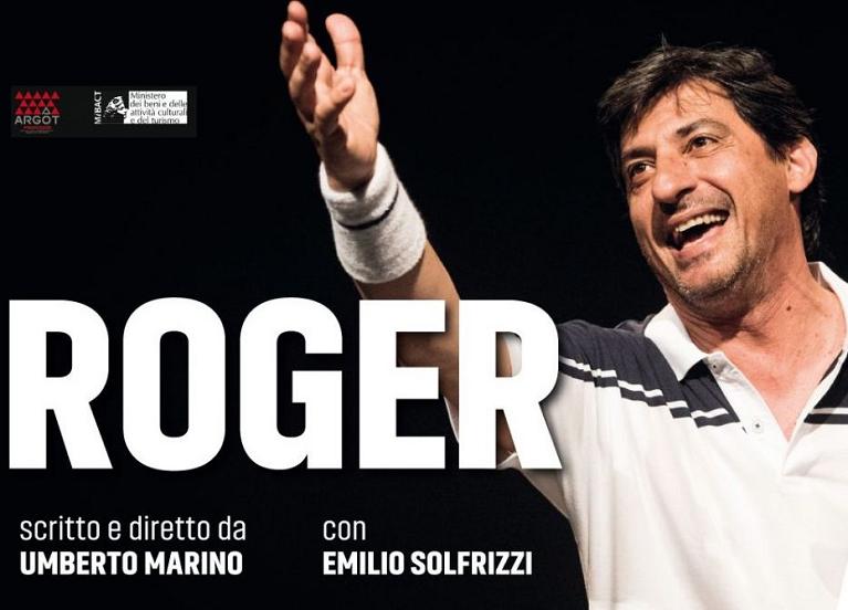 La locandina di 'Roger' spettacolo creato dal testo di Umberto Marino