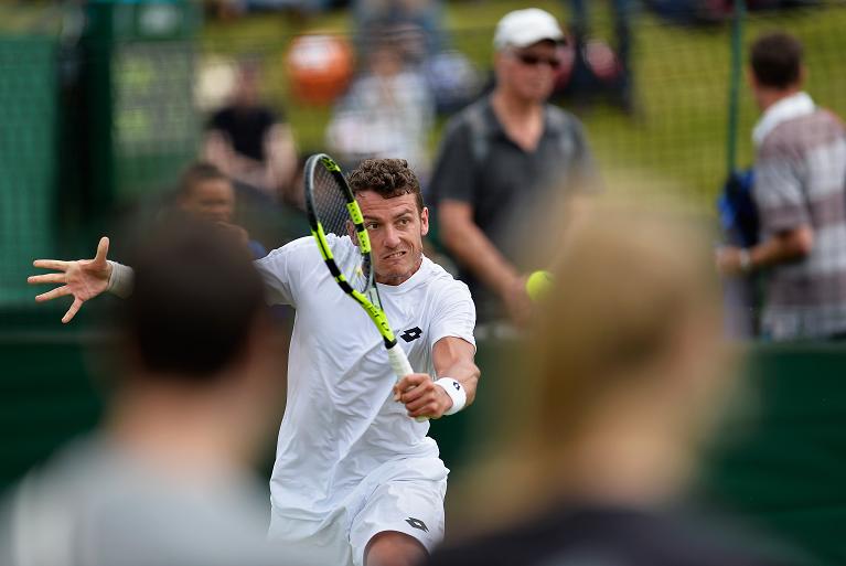 Alessandro Giannessi impegnato nelle qualificazioni di Wimbledon