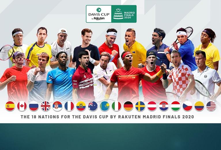 Le 18 squadre qualificate per le finali di Coppa Davis