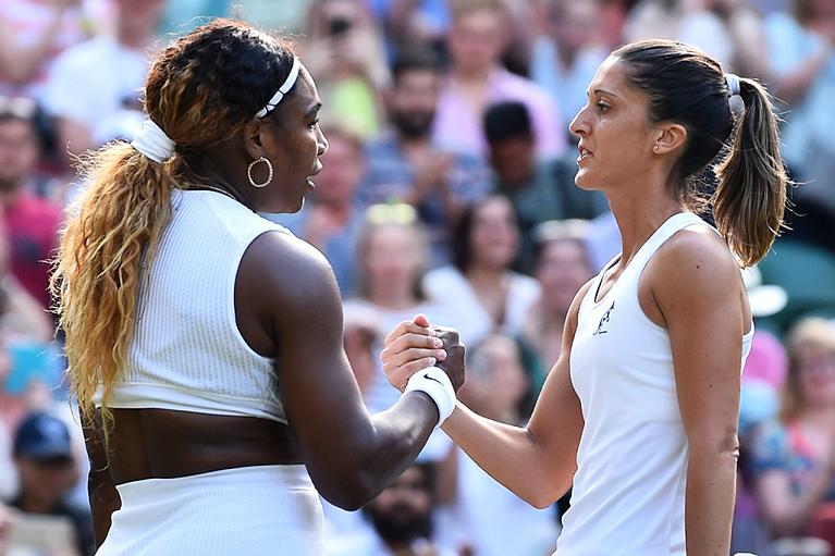Giulia Gatto-Monticone a Wimbledon, contro Serena Williams