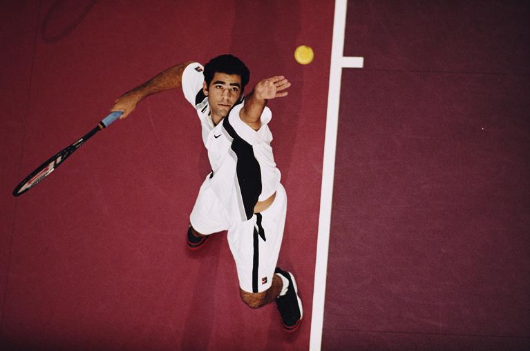 Lo statunitense Pete Sampras, vincitore di 14 Slam tra il 1990 e il 2002
