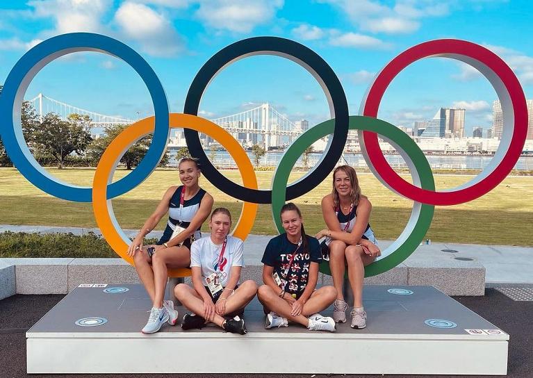 Le ragazze del team Russia: Anastasia Pavlyuchenkova, Veronika Kudermetova, Ekaterina Alexandrova, Elena Vesnina