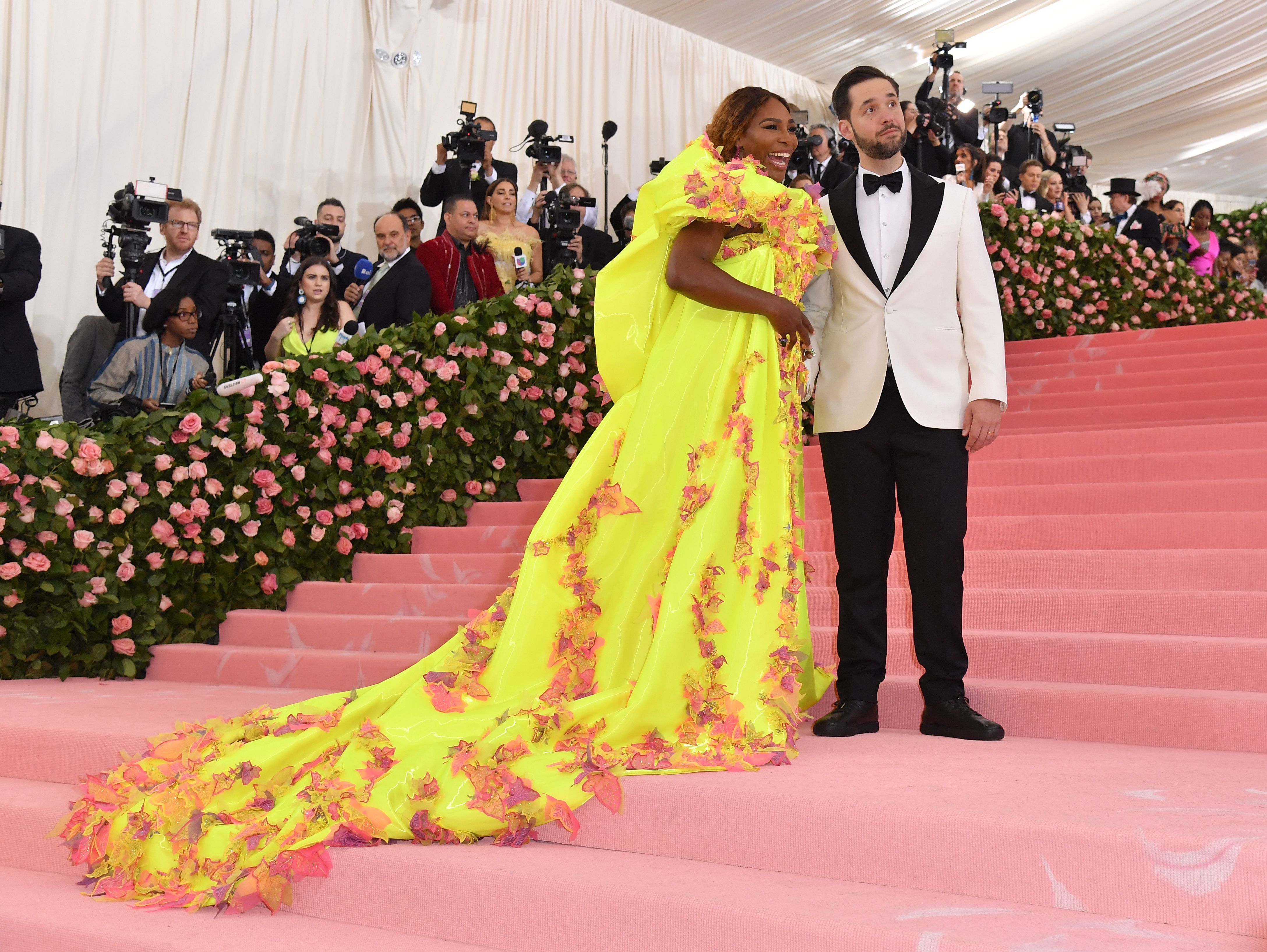 Serena Williams al Met Gala con il marito