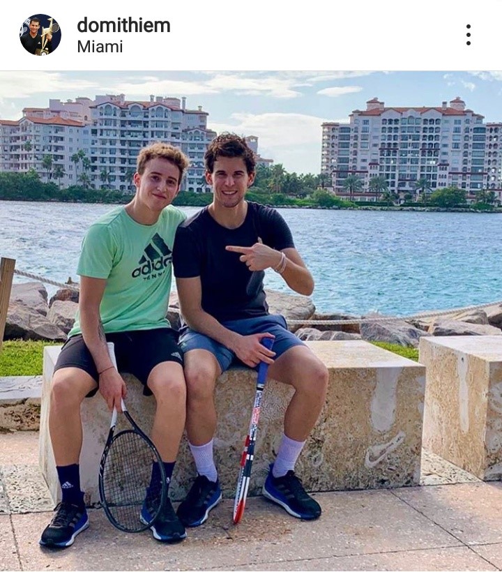 Dominic Thiem in relax a Miami
